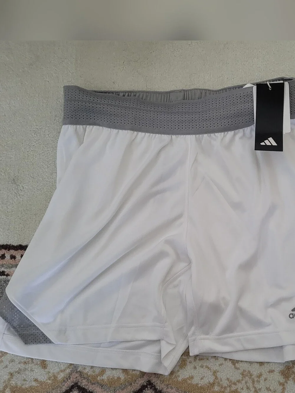 Adidas Women's Icon Squad White Athletic Shorts, New With Tags